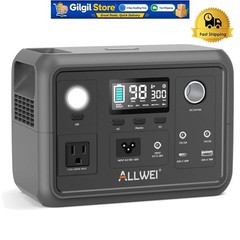 Lightweight 300W Solar Generator with 6 Output Ports for Camping and Home Backup