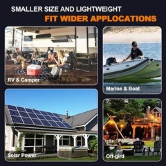 24V 100Ah LiFePO4 Lithium Battery for RV Marine Solar Panels System 100A BMS