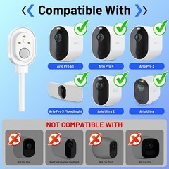 High-Efficiency 5W Solar Panel for Arlo Camera, 4 Pack
