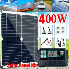 400 Watts Solar Panel Kit 100A 12V Battery Charger w/ Controller Caravan Boat US