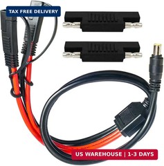 10AWG SAE to DC 8mm Cable,DC 8mm Male to 2 SAE Adapter Cable for RV & Solar Gene