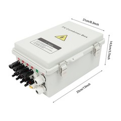 4 String Solar PV Combiner Box 63A Circuit Breaker Solar Panel System Waterproof
