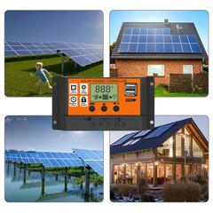 MPPT Solar Panel Kit Charge Controller Battery Regulator 12/24V Auto Focus 100A
