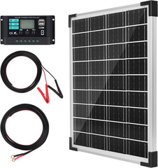 Solar Panel Kit 20W 12V, Solar Battery Charger with 10A Charge Controller and Ex