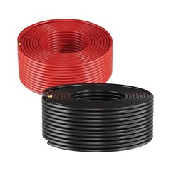 Solar Panel Wire 100 ft Black and Red 10 AWG Tinned Copper Cable