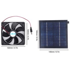Solar Panel Fan Kit 20W IP65 Waterproof For Outside Small Chicken Coops