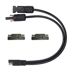 Solar Panel Connectors 10Awg Compatible With Mc-4 Solar Connecter To Sae Adapter