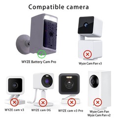 2 Pack Solar Panels Compatible with WYZE Battery Cam Pro, Solar Panels for Wirel