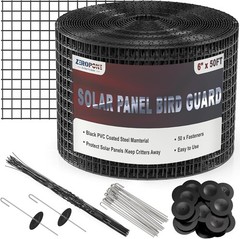 Versatile 6inch x 50ft Removable PVC Bird and Critter Netting for Solar Panels
