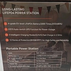 Allwei 500W Battery Backup Power Station Portable Camping Emergency Generator