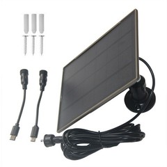 3W Solar Panel Kit with 6000mAh Battery Dual Output for Security Camera Backup