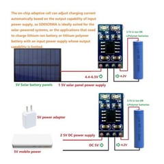 1A 4.2V 3.7V LiPo Li Ion Lithium Battery Charger MPPT Solar Charge Con BT0