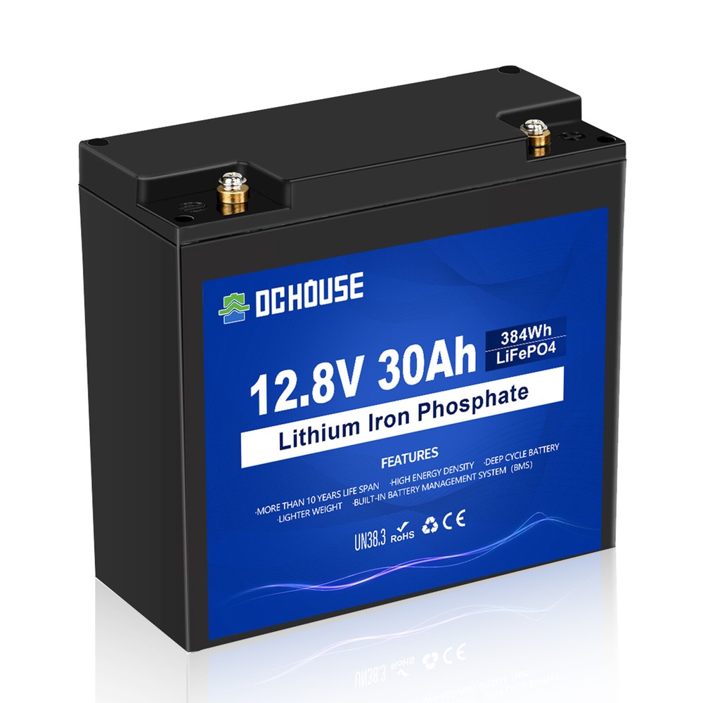 12V 30Ah LiFePO4 Lithium Battery BMS Deep Cycles Fish Finder Trolling Motor Boat