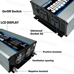 30000W Peak Solar System Kit Flexible Panel DC 12V/24V To AC 110V/220V