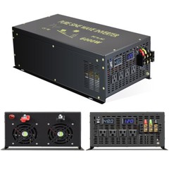 48V to 120V 220V Inverter 6000W Pure Sine Wave DC AC Power Generator RV Car Home