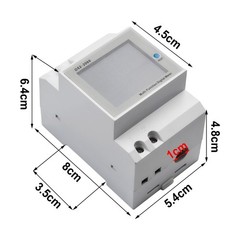 High Precision 100A DIN Rail AC Power Meter With Integrated Current Transformer