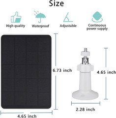 2 Pack Solar Panel Compatible with WYZE Battery Cam Pro, Eufycam 2C/2C Pro, 4W 5