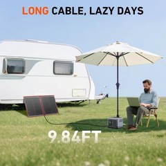 Efficient 100W Solar Panel – Foldable, Lightweight, Dual USB for Camping Power