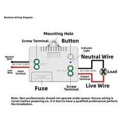 Wireless Remote Control Switch No Battery Required Waterproof For Home Lighting
