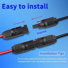 Waterproof Solar Cable Entry Gland with 10Ft 10AWG Extension for RV, Boat, Campe