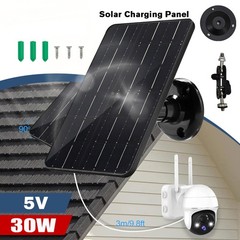 30W Portable 5V Solar Panel For Camera Surveillance Battery WithType-C Output