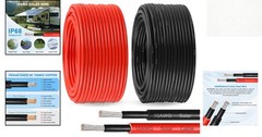 10 AWG Solar Panel Wire 200Ft Tinned Copper Extension Cable for RV & Marine