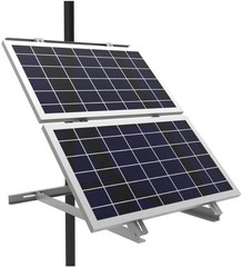 Adjustable Solar Panel Pole Mount Bracket – Fits 2 Panels up to 170 Watts Each