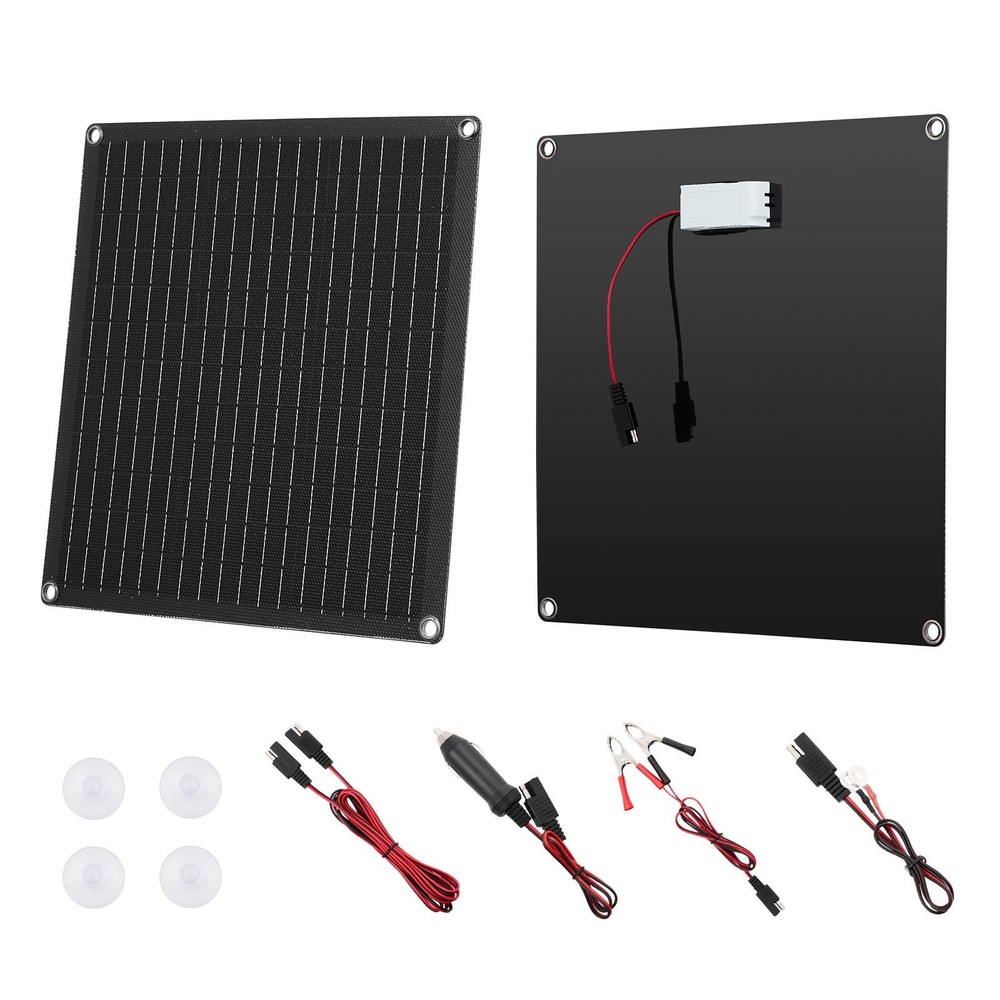 IP67 Solar Battery Charger 20W 12V, Works -40°F to 185°F, for RV Van Camper
