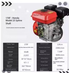 Small Engine 170F Gasoline-Powered Thresher Water Pump Grain Thresher