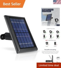 Continuous Power Solar Panel for Ring Devices – Easy Installation Included