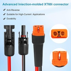 10AWG 15FT Solar to XT60i Extension Cable 3 6 10 35 50 75 100FT Heavy Duty Adapt