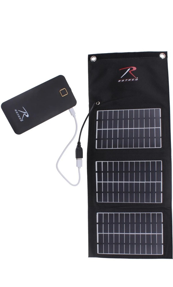 Rothco M.o.l.l.e. Portable Folding Solar Panel Charger & Power Bank Battery.