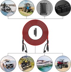 Universal 25FT SAE Extension Cable 16AWG Male-Female Connector – Durable Design