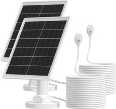 Continuous Power 5W Solar Charger for Arlo Cameras with 360° Mount – 2 Pack