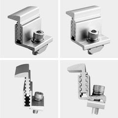 Adjustable Solar Panel Mount Brackets 3050mm 10pc Aluminum Roof Clamp Kit
