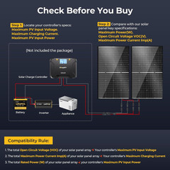 Bougerv 24V N-Type 16BB 200W Bifacial Solar Panel, 24V 200 Watt Solar Panel, for