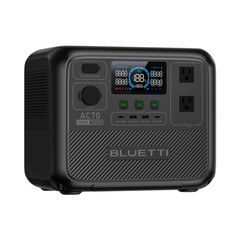 BLUETTI AC70 1000W 768Wh Portable Power Station Solar Generator for Fishing/Trip