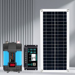 6000W Off-Grid Solar System Complete Kit Dual12V/24V To 110V/220V Inverter 100A
