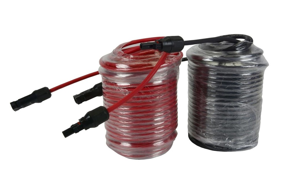 TEMCo Solar Panel Extension Cable 10 AWG 100 Ft Red Black