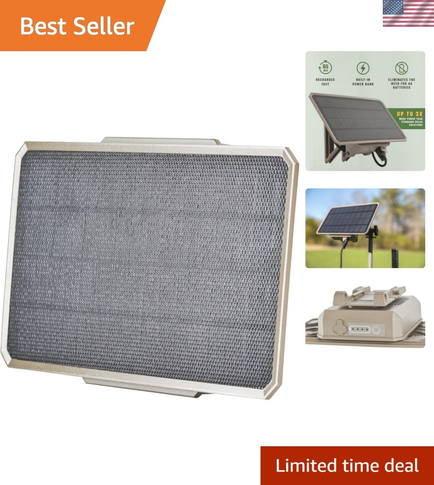 Rugged 3.4W Solar Power Pack with Integrated 3350mAh Battery for Trail Cameras
