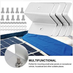 4 Pcs Mounting Hardware Solar Panel Bracket Corner Z Brackets RV