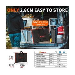 DOKIO 220w 18v Portable Foldable Solar Panel Kit (29x21inch,11.7lb) Solar Cha…