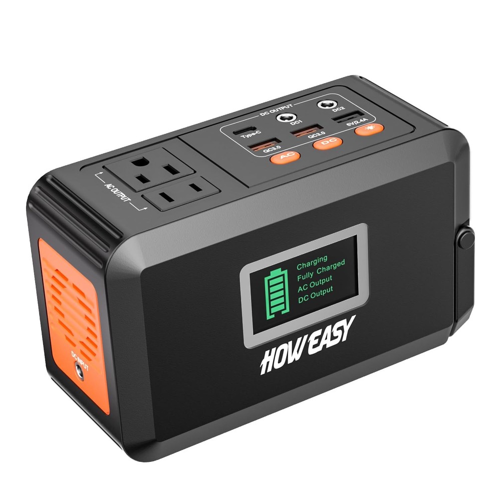 HOWEASY 120W Solar Generator 88Wh Power Station Portable