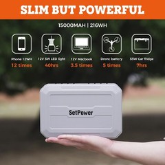 Setpower Magnetic Power Bank 216Wh Portable Generator for Fridge