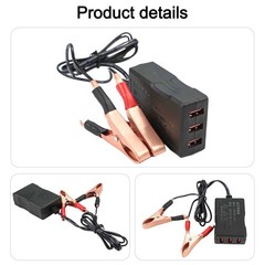 Reliable DC Converter 12V 24V to 5V USB with Battery Clip for Everyday Use