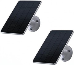 2 Pack Solar Panels Compatible with WYZE Battery Cam Pro, Solar Panels for Wirel