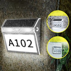 Modern Solar House Number Lamp with Multiple Light Modes for Customization