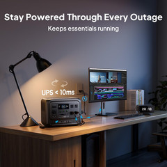 BLUETTI Elite 100 V2 Portable Power Station, 1024Wh LFP Battery Backup W/ 4 1800