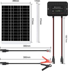 Kit de cargador solar de batería de 25 W y 12 V para autocaravanas, barcos y car
