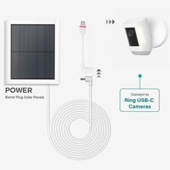 Solar Panel To USB C Adapter 4.5 Inch Solar Panel USB C Adapter Convert Con CXGW